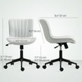 thumbnail image 3 of HOMCOM Armless Office Desk Chair, 360° Swivel Computer Chair, Cream White, 3 of 10