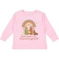 thumbnail image 3 of Inktastic Matthew 1:21 Nativity Scene the Greatest of All Boys or Girls Long Sleeve Toddler T-Shirt, 3 of 5