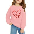 thumbnail image 7 of YunPes Girls Cute Heart Print Sweatshirt Fall Winter Oversized Crewneck Pullover Tops Fleece Long Sleeve Loose Fit Sweater Shirt, 7 of 7