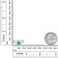 thumbnail image 6 of Gem Stone King 14K White Gold Swiss Blue Topaz Solitaire Engagement Ring for Women | 1.46 Cttw | Princess 6MM | Gemstone November Birthstone | Size 8, 6 of 6