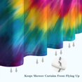thumbnail image 6 of Pink and Green Tie Dye Pattern Modern Waterproof Shower Curtain Set with 12 Hooks, Washable Decorative Bathroom Shower Curtain, 6 of 6
