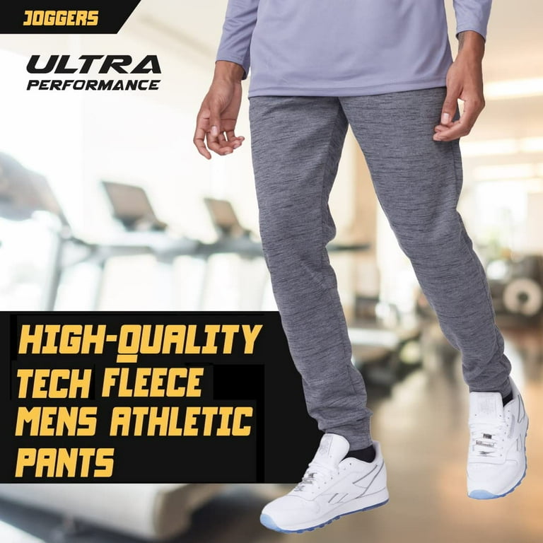 Ultra Performance 3 Pack Athletic Tech Mens Joggers, Track Pants