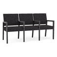 thumbnail image 1 of Pemberly Row Waiting Reception 3 Seat Tandem Seating Wood Frame in Black, 1 of 5