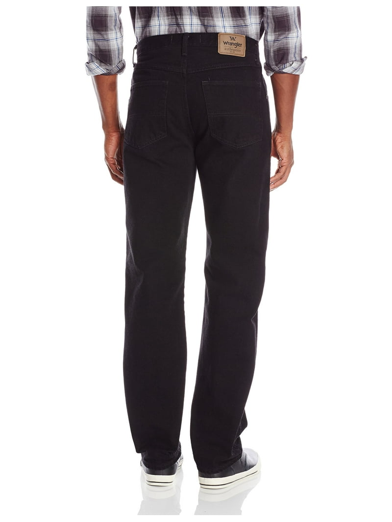 Black Classic Straight Leg Jeans - 100% Cotton, Regular Fit, Mid