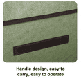 thumbnail image 5 of Large Foldable Storage Bin with Lid and Handles, Cotton Linen Fabric Decorative Storage OrganizerLight green, 5 of 5