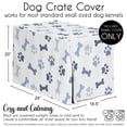 thumbnail image 6 of Sweet Jojo Designs Paw and Bone Navy Blue Dog Crate Kennel Cover 24in., 6 of 6
