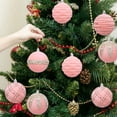 thumbnail image 6 of Eolstice Christmas Flocked Painted Christmas Tree Ornaments, 6pcs Christmas Ornament Balls, Flocked Baubles for Tree Decor, for Holiday Display, Gifting, Seasonal Joy(Pink), 6 of 6