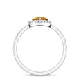 thumbnail image 3 of Rosec Jewels Citrine Teardrop Engagement Ring with Halo - 6X8 mm - Natural Citrine Diamond Ring - AAA Quality - with Jewelry Box, 18K White Gold, US 6.00, 3 of 9