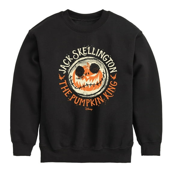 The Nightmare Before Christmas - Jack Skellington Pumpkin King - Youth Crewneck Fleece Sweatshirt