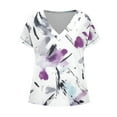 thumbnail image 6 of DeHolifer T-Shirts for Women V-Neck Novelty Printed Loose Casual Short Sleeve Blouse T-Shirts Summer Trendy Tee Tops Multicolor 2XL, 6 of 6