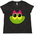 thumbnail image 3 of Inktastic Frog Face Girl Women's Plus Size T-Shirt, 3 of 5