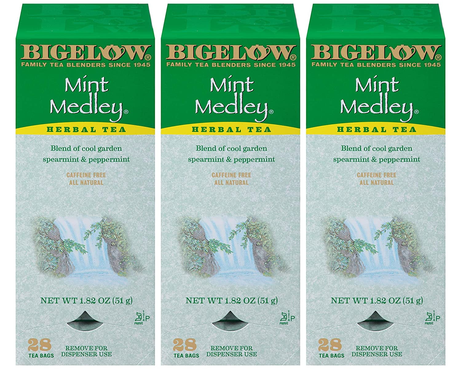 Bigelow Mint Medley Herbal Tea Bags 28Count Box (Pack of 3) Mint Tea