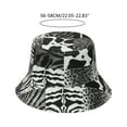 thumbnail image 3 of Cool Bucket Hat Pattern Stitching Fisherman Hat Portable Unisex Beach Cap for Outdoor Travel Work Daily, 3 of 8