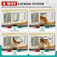 thumbnail image 4 of Datingday No-Drill Adjustable Cat Door for Sliding Windows – Fits 27" to 32" Width, 4 Locking Modes, Aluminum Frame, Weatherproof & Magnetic Closure, Easy Install for Cats & Small Pets, 4 of 7