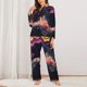 thumbnail image 2 of Balery Explosive Fluid Splash Art Conjunto de Pijama con Estampado para Mujer, Conjunto de Dos Piezas con Manga Larga, Ropa de Dormir Suave con Bolsillos, Pijamas Cómodos-Medium, 2 of 7
