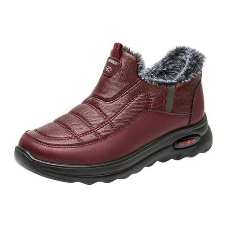 

Larisalt Boots For Women Women Squared Toe Flare Block Heel Soft Stretch Boot Shaft Side Zipper Fashion Ankle Bootie Red
