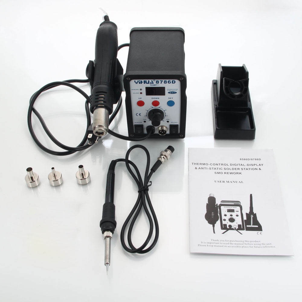 Zimtown YiHUA-8786D 2 in 1 110V Electric SMD ESD Desoldering Soldering Iron Station Kit... by