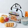 thumbnail image 4 of HUIACONG Aluminum Film Material Thermal Tote with Cute Capybara Print, Dirt Resistant Lunch Tote for Hiking Picnic and Student Daily Use, 4 of 10