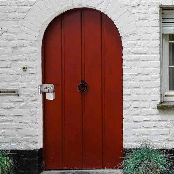 PAMINGONO 1Pcs 4 Inch Padlock Hasp Door Latch for Push Doors and Sliding Doors