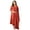 Cherry Red, variant on Women's Pure Cotton Intricate Block Printed Ethnic Wear Kurta Set with Palazzo & Dupatta - Indian Ethnic Traditional Wear Kurta Set