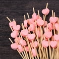 thumbnail image 2 of ACDANC 2026 New 100 Pcs 12 Cm Cocktail Picks Creative Handmade Heart Shape Bead Appetizer Picks Fruit Toothpicks Party Supplies for Parties,Weddings,Appetizers,Cocktails,Buffets (Pink), 2 of 4