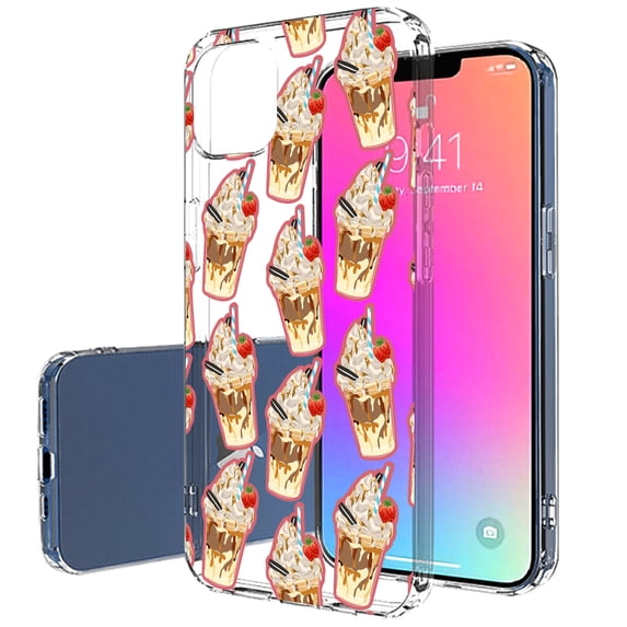 TalkingCase Slim Case for Apple iPhone 14 Pro, Slim Thin Gel Tpu Cover, Caramel Ice Cream Print, Light Weight, Flexible, Soft, Anti-Scratch, Printed in USA