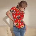 thumbnail image 3 of Rocae Mario pour une Pièce Col Rond Manches Courtes Justaucorps pour Femmes Justaucorps Basique Décontracté Combinaison Quotidienne T-Shirts-TG, 3 of 7