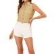 thumbnail image 1 of CAMISA SIN MANGAS DE CUELLO PUNTA PARA MUJERES INSPIRAR CHIC M BEIGE, 1 of 6