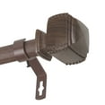 thumbnail image 3 of 1" Dia Faux Wood Curtain Rod 120-170 inch with Aalam Finials - Dark Walnut, 3 of 3