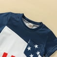 thumbnail image 5 of Fesfesfes Kids 4th of July Outfit Toddler Kids Baby Boys Fashion Independence Day Cute Short Sleeve Stripe Print Casual Shorts Suit 12-18 Months, 5 of 9