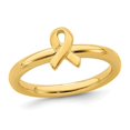 thumbnail image 1 of Yellow Plated Sterling Silver Awareness Ribbon Ring, 1 of 5