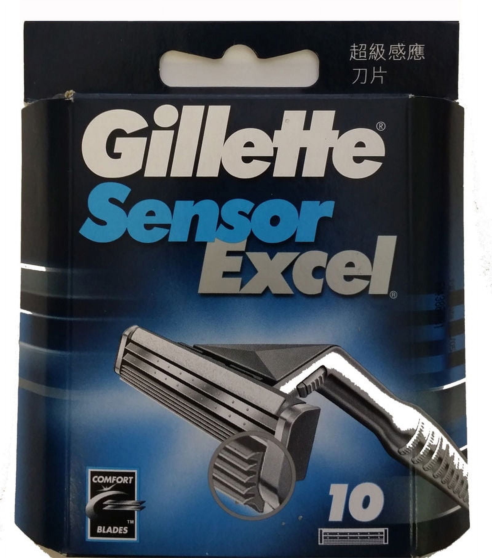 (6 pack) Gillette Sensor Excel Refill Blades - 10 Cartridges