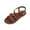 #Brown, variant on Flat Sandals for Women Summer Crisscross Strappy Elastic Back Band Open Toe Minimalist Casual Beach Walking Shoes Lightweight Travel Outdoor Trendy Ladies Footwear