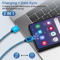 thumbnail image 5 of USB Wall Charger Block, 3 Pack KIGPOZI Type C Charger with 6FT USB C Charging Cable Type C Cable Cord USB to Usb C Cable, USB Charging Block Android Charger USB Brick USB Plug Adapter[Blue], 5 of 8