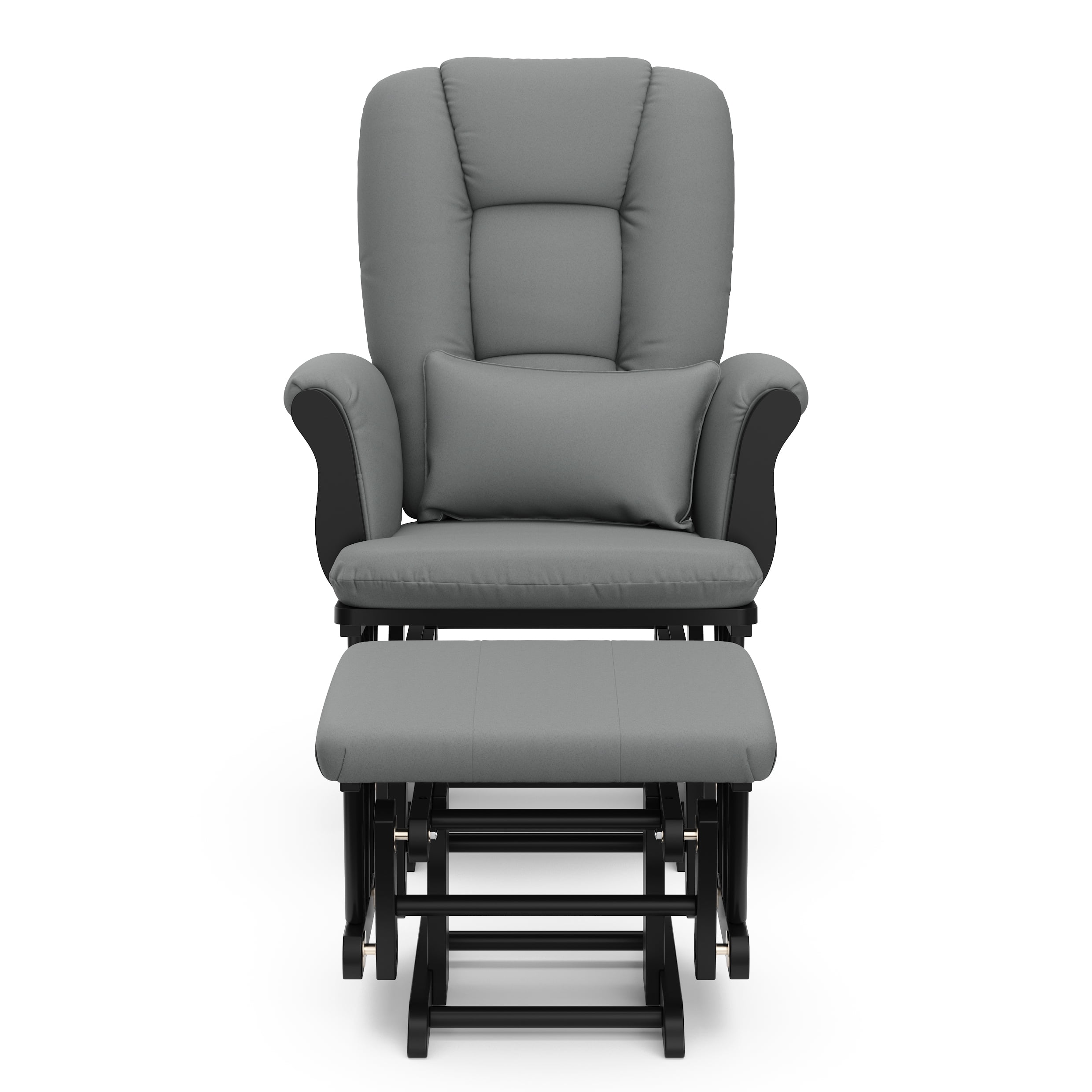 Storkcraft Tuscany Infant Nursery Glider & Ottoman Black with Gray