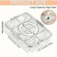 thumbnail image 3 of Veggie Tray with Lid and Handle, Divided Serving Tray, Snack Spinner, Portable Snackle Boxs for Candy Fruits Nuts, Clear Fridge, 3 of 7