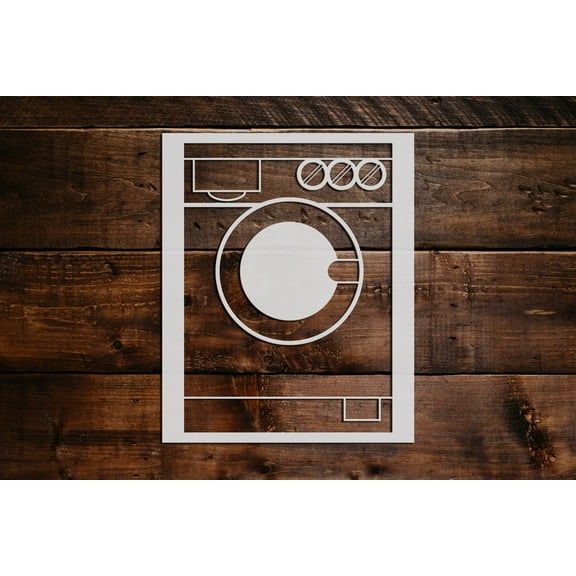 Washing Machine Stencil - Art and Wall Stencil (5"x6")