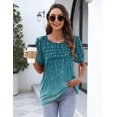thumbnail image 5 of Zeagoo Tunic Tops for Women Business Casual Puff Short Sleeve Summer Outfit Loose Fit Shirt Crewneck Flowy Blouses, 5 of 5