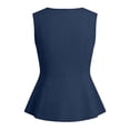 thumbnail image 6 of Peplum Tank Tops for Women Business Casual Sleeveless Tunic Blouses Dressy Summer Office Work Outfits( Navy, XL ), 6 of 7