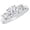 Diamond, variant on 1 to 6 Carat Round Cut 14K White Gold LAB GROWN Gemstone and LAB GROWN Diamond Engagement Ring (AAAA Heirloom Quality) Emerald 1 Carat Size-6