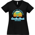 thumbnail image 3 of Inktastic Summer Enjoy the Sunshine Carolina Beach North Carolina Blue Women's Plus Size V-Neck T-Shirt, 3 of 5
