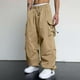 thumbnail image 4 of Pantalones cargo informales para hombre: color liso, cuatro bolsillos, cintura ajustable, material de imitación de sarga, ropa urbana para todas las estaciones, tallas US/UK/EU S-XXXL., 4 of 8