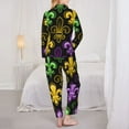 thumbnail image 6 of Goofa Mardi Gras1 Printed Women’s 2 Piece Pajama Set Super,Pajamas Women's Long Sleeve Sleepwear Soft Button Down Loungewear Pjs Lounge Set Nightwear-Small, 6 of 9