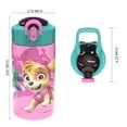 thumbnail image 3 of Zak Designs 2pc 16 oz Paw Patrol Kids Water Bottle Plastic with Push-Button Spout and Easy-Open Locking Cover for Travel, Paw Patrol Skye, 3 of 5