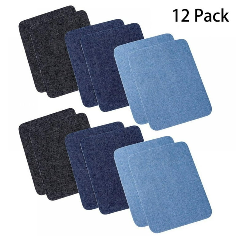12 Pieces 3 Colors Iron on Patches for Clothing Repair Fabric Patches Iron  on for Denim Jean Repair Patch Decorating Kit Repair Canvas Sunbrella for  Puffer Down Jacket 
