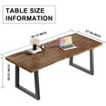 thumbnail image 2 of Solid Wood Computer Desk 55-inch Large Office Desk Home Simple Modern Long Desk Study Writing Desk Dining Table for Home Office, 2 of 6