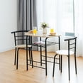 thumbnail image 2 of Gymax 3 Piece Dining Set Home Kitchen Furniture Table and 2 Chairs Natural, 2 of 10