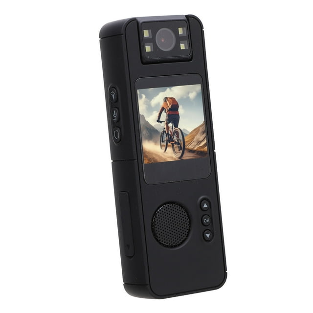 Cámara De Videas De Bolsillo, Hilo De 1/4 Pulgadas 1.54 Pulgadas LCD Pantalla 1080p HD 140 Grados Gran Angular Grabadora De Video Portátil Con Clip De Espalda Magnética Para