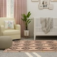 thumbnail image 2 of Casavani Handwoven Beige Cotton Dhurrie Custom Dining Room Carpets Outdoor Patio Rug 6x8 feet, 2 of 5