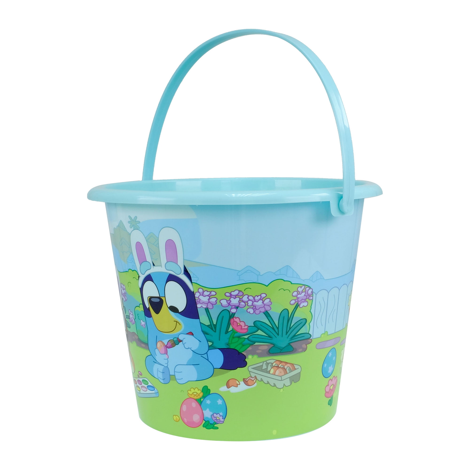 Bluey Jumbo Blue Plastic Easter Pail Featuring Favorite Characters